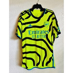 Adidas Arsenal 23/24 Away Jersey Neon Yellow Black XL